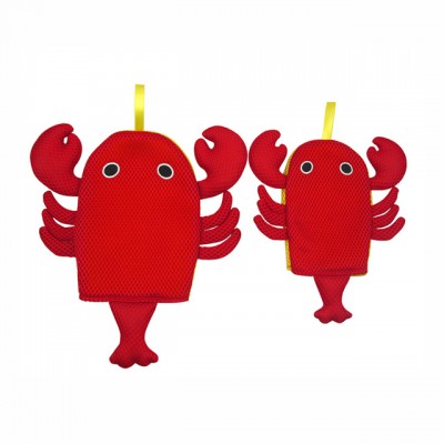 ICTI Factory Funny Unique Soft Baby Shrimp Bath toys bath glove for babies